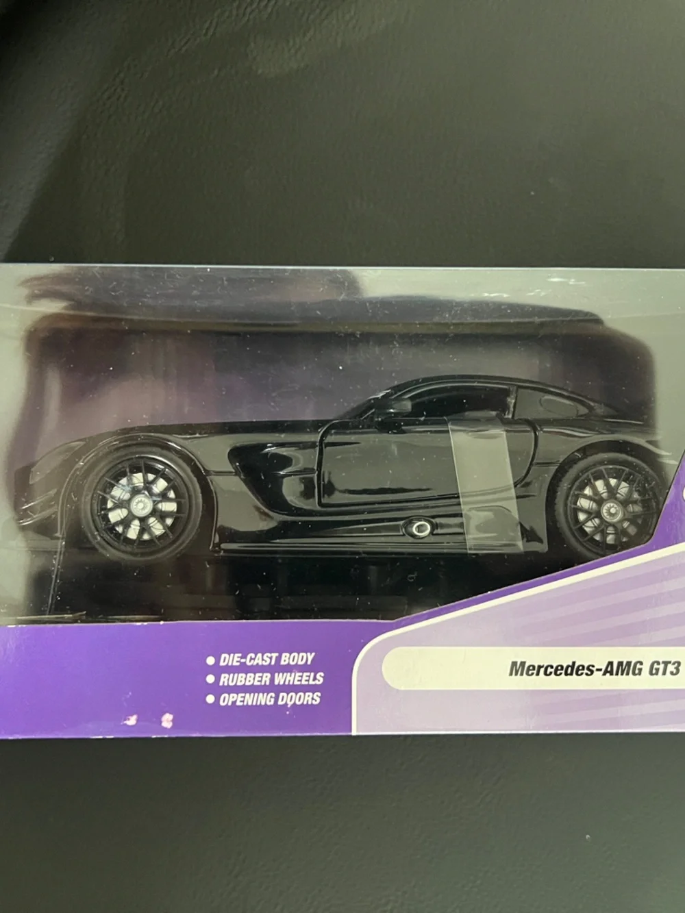 Johnny Lightning Die-Cast Mercedes-AMG GT3 Black Collector Car